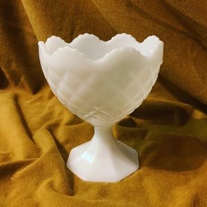 Mid Century Milk Glass Chalice